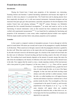 French horn diversions