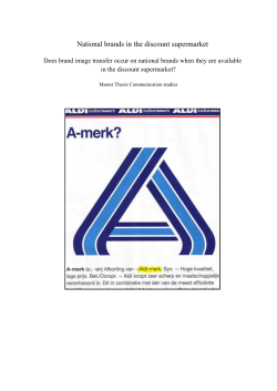 National brands in the discount supermarket