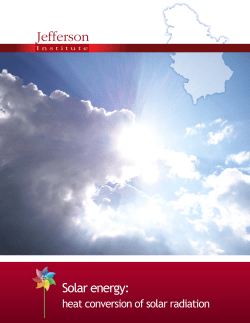 solar energy: heat conversion of solar radiation