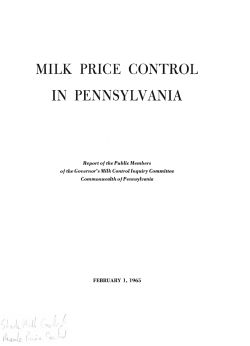 milk price control in pennsylvania