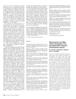 Brief communication. Reproductive and mate choice strategies in