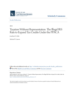 Taxation Without Representation: The Illegal IRS Rule to Expand