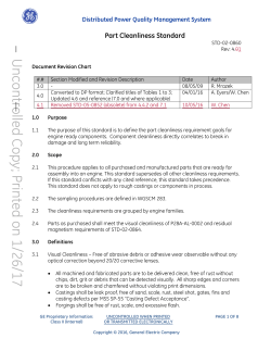 Part Cleanliness Standard STD-02-0860