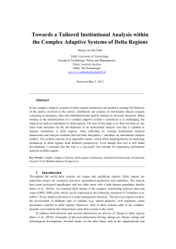 Towards a Tailored Institutional Analysis within the Complex