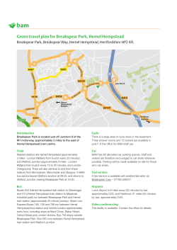 Green travel plan for Breakspear Park, Hemel Hempstead