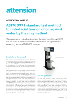 ASTM D971 standard test method for interfacial tension of oil against