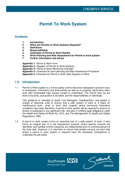 Permit To Work System