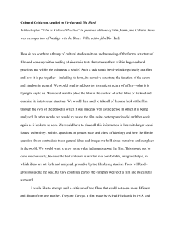 Cultural Criticism Applied to Vertigo and Die Hard In the chapter