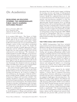 Developing an Educated Citizenry