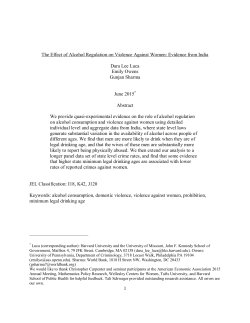 1 The Effect of Alcohol Regulation on Violence Against Women