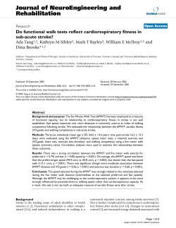 Do functional walk tests reflect cardiorespiratory fitness in sub