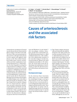 Causes of arteriosclerosis and the associated risk factors