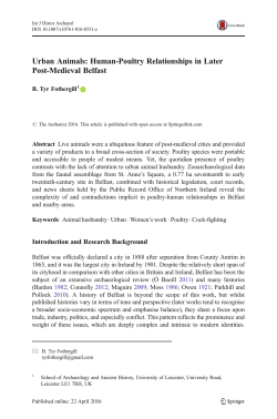 Urban Animals: Human-Poultry Relationships in Later Post