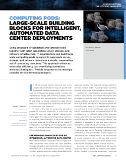 Computing pods: Large-sCaLe BuiLding BLoCks for inteLLigent