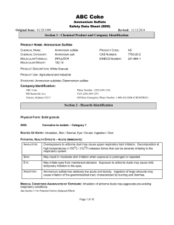 Ammonium Sulfate - Drummond Company, Inc.