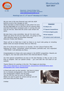 April - Howick Camera Club