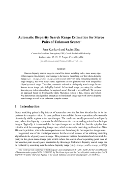 Automatic Disparity Search Range Estimation for Stereo Pairs of