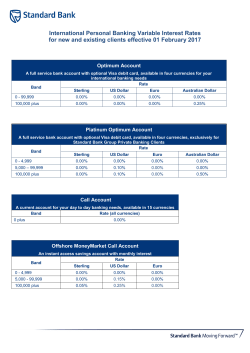 current interest rates - Standard Bank