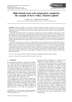 High latitude local scale temperature complexity