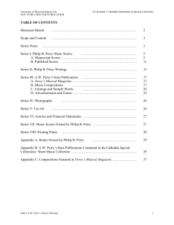 collection finding aid - University of Missouri