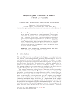 Improving the Automatic Retrieval of Text Documents - DEI