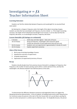 Investigating = Teacher Information Sheet