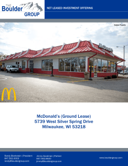 McDonald`s (Ground Lease) 5739 West Silver