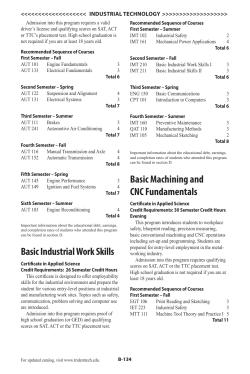 Basic Industrial Work Skills Basic Machining and CNC Fundamentals