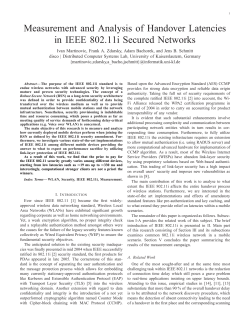 Measurement and Analysis of Handover Latencies in IEEE
