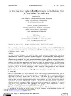 An Empirical Study on the Role of Interpersonal