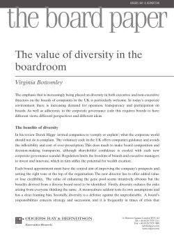 Board The value of diversity