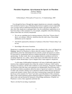 Pluralistic Skepticism