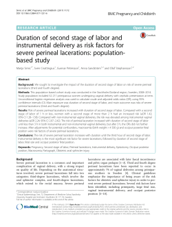 Duration of second stage of labor and instrumental delivery as risk