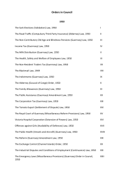 Orders in Council - Guernsey Legal Resources