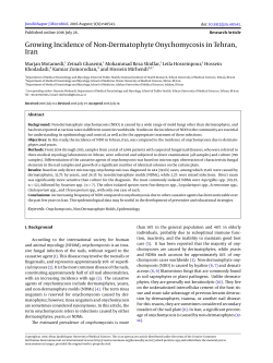 Growing Incidence of Non-Dermatophyte Onychomycosis in Tehran