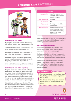 Factsheet - Penguin Kids Level 2: Toy Story