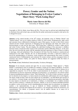 Power, Gender and the Nation: Negotiations of Belonging in Evelyn