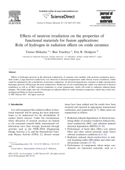 Effects of neutron irradiation on the properties of functional materials