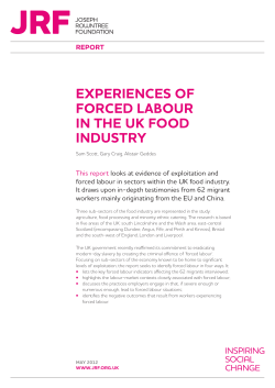Experiences of forced labour in the UK food industry