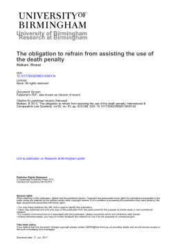 University of Birmingham The obligation to refrain from assisting the