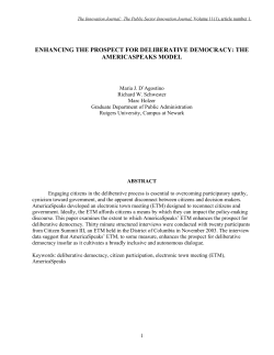 THE ELECTRONIC TOWN HALL MEETING: