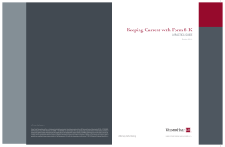 Keeping Current with Form 8-K