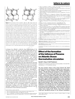 Effect of the formation of the Isthmus of Panama on Atlantic Ocean