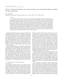 Salmaso, Nico. Effects of climatic fluctuations and vertical mixing on
