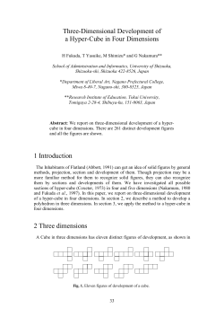 Three-Dimensional Development of a Hyper-Cube in Four