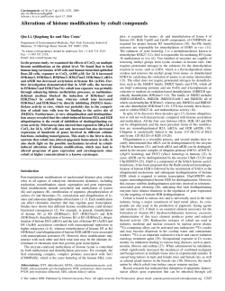Alterations of histone modifications by cobalt