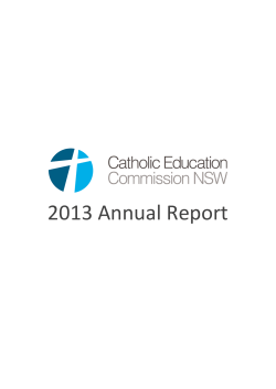 2013 Annual Report - Catholic Education Commission NSW