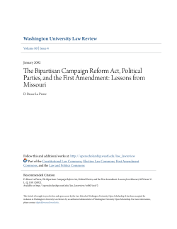 The Bipartisan Campaign Reform Act, Political Parties, and the First