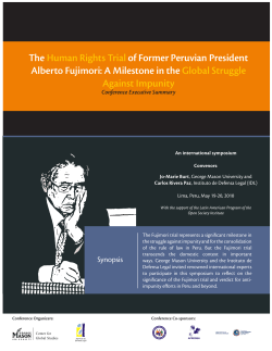 The Human Rights Trial of Former Peruvian President