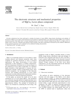 The electronic structure and mechanical properties of